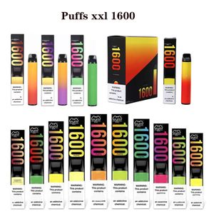 Ingen tullpuff XXL 1600 puffs bar 48 färger engångsvap