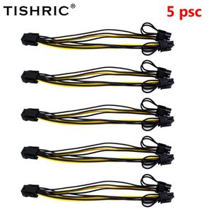 Computer Cables Connectors 5-10pcs Tishric PCI Express PCIe 6 Pin To Dual 8 2 Grafisk grafikkortadapter Strömförsörjningskabel för M