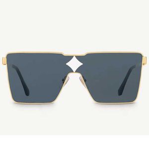 Óculos de Sol Masculino CYCLONE METAL Z1700U Lentes pretas Armação de metal dourado para homens e mulheres Óculos de moda tamanho 58-16-140 com caixa original