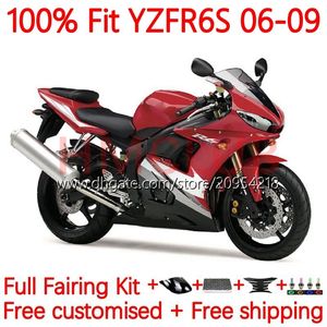 Yamaha YZF-R6S YZF600 YZF R6S 600 CC 06-09 Bodywork 10No.86 YZF R6S 600CC YZFR6S 06 07 08 09 YZF-600 2006 2008 2009 2009 OEM 페어링 키트 재고 레드