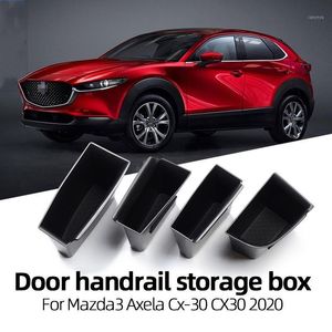 Car Organizer Door Armrest Storage Box Center Console Non-Slip Mat ABS Containers Holder For 3 Axela Cx-30 CX30 2022