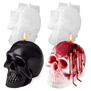 Candl Mold DIY Skull Shape Silicon for Making Decorative Candles Expoy Resin Molds Craft Casting Mould Home Decor 220629