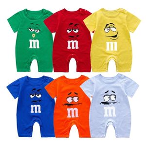 Algodão engraçado bebê macacão de bebê curto roupas de bebê verão unisex roupas de bebê e menino macacões de salto ropa nascida pijamas 220707