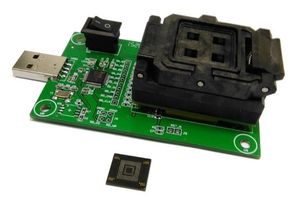 Integrated Circuits eMMC socket with USB size 11.5x13_0.5mm nand flash for BGA 169 and BGA 153 testing Clamshell