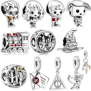 Neue beliebte 925 Sterling Silber Mode Charme Original Cartoon Bösewicht Hut Eule Perlen Fit Original Pandora Damen Armband Schmuck Zubehör geschenk