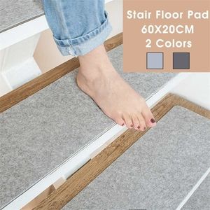 60x20cm Nonslip Stair Carpet Mat Reusable Washable DIY Floor for Kitchen Living Room Stairway Pads Rug Soft Doormat Y200527