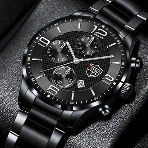 Reloj Hombre Luxus Business Männer Watchs Edelstahl Quarz Armbanduhr Männliche Leder Kalender Leuchtende Uhr Relogio Masculino