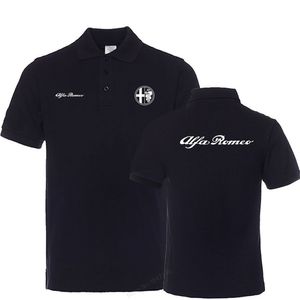 Polo da uomo in cotone di arrivo Top Polo di marca Alfa Romeo manica corta Polo bianca nera 3XL 220408