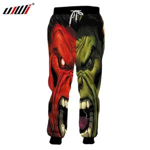 Ujwi unisex hip hop 3D drukowana usługa ORINGIAL Red and Green Monster Niestandardowe spodnie dresowe plus wielkości upuszcza 220613