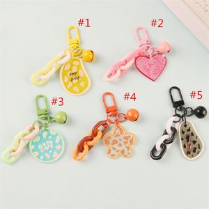 Creative Spot Love Chain Brelok Kreskówka Cukierki Kolor Dzwon Keyring Wisiorek Kobiety Dziewczyny Moda Key Chain Student Torba Dekoracje Akcesoria Małe