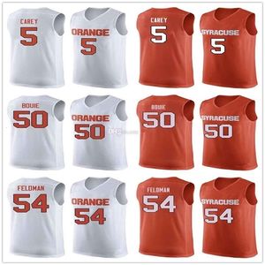 Nikivip Syracuse Orange College #5 Jalen Carey Basketball Jerseys #50 Roosevelt Bouie #54 KY Feldman Mens costume