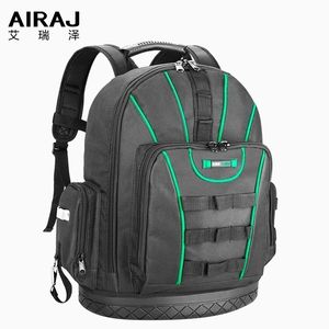 Airaj أداة ظهر حقيبة مقاومة للماء حقيبة تخزين أسفل التخزين مع جيوب متعددة مناسبة لكيس كهربائي Y200324