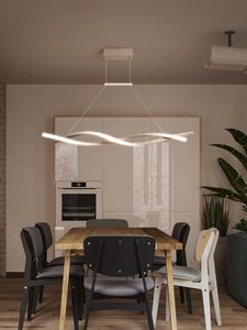 Pendant Lamps Nordic Dining Room Chandelier Concise Post-modern Creative Personality Bar Line Led Office ChandelierPendant