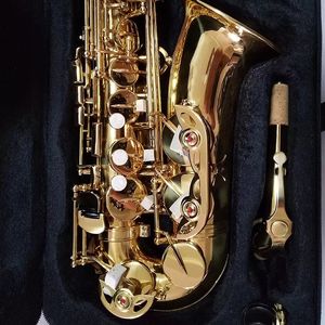 Goldenes E-Tune-Profi-Altsaxophon, originales Eins-zu-eins-Altsaxophon-Spielinstrument YAS-82Z aus Messing mit vergoldeter Struktur