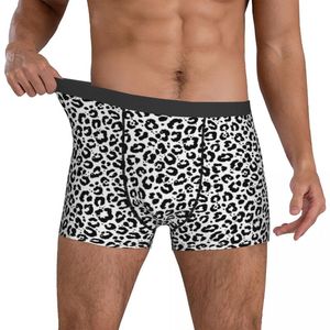 Underpants Black White Leopard Print Underwear Animale Snow Cheetah Men s Shorts Briefs Funny Boxershorts Trenky Customs Oversize Pantie