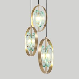 Pendant Lamps Cluster Kitchen Lights Modern Lamp Golden Crystal Glass Hanging G9 Dinning Bar Porch Lighting FixturePendant