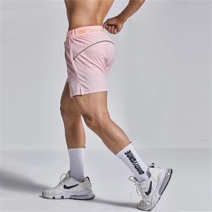 Sommar Sport Utbildning Fast Torkad Andningsbara Män Shorts Utomhus Running Motion Fitness Male Tight Midja 220325