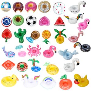 PVC inflatable cup holder Flamingo coaster inflatable water product Floating drink cup holder