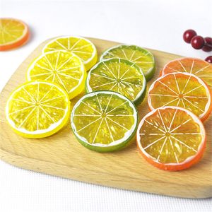 Party Supplies Plastic Lemon Slices Christmas Decorations for Home Artificial Fruit Scrapbooking Kids Toys Wedding decoration 20220606 D3