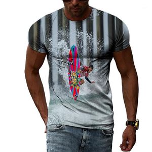 Men's T-Shirts Summer Custom Short Sleeve T-shirt Men 3d Surf Cool Printing Oversized Tops Streetwear Men' Clothing Drop