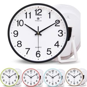 Relógios de parede 7/10 polegadas de quartzo mudo relógio/relógio pendurado espelho nórdico espelho de vidro plástico pendurado horloges tabela de tabela clockswall