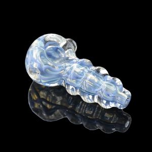 Glasrör Blå Conch Söt tobak Hand Heady Rökning Rör Pyrex Vatten Bongs Oljebrännare Spik Tjock 3.5inches Glasrör Dry Herb Bowl Collection Gift Partihandel