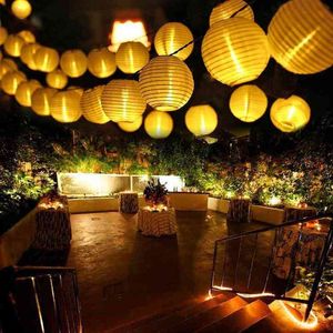 LEDS Solar String Lights Garden Christmas Decoration Solar Garden Garden Necklace Light Light for Home Garland Fairy Light J220531