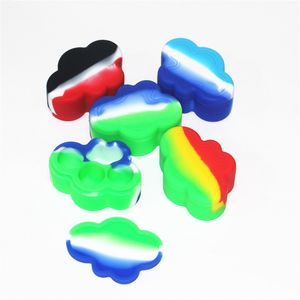 Cloud Shape Silicone Container gummi lådor 22 ml non-stick-burkar AshTray Dabber Tool Rubber Storage Box Oil Holder Wax Containers