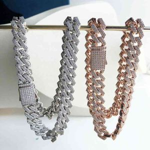 Hip Hop High Quality Icy Diamond Cuban Link Chain Necklace Women