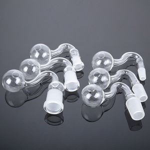 Partihandel Unik Clear 9mm Od Rökpipor Pyrex Glasolja Brännare Rör Tjock Hand Burning Rör 10mm 14mm 18mm Man Kvinna Bubbler Glasögon Vattenrör SW40