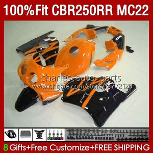 Injection For HONDA Orange Black MC22 CBR 250RR 250 RR CBR250 CC 90 91 92 93 94 95 96 97 98 99 131No.202 CBR250RR CBR 250CC 1990 1991 1992 1993 1996 1997 1998 1999 Fairings