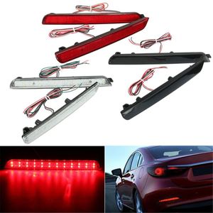 2X 24 LED Arka Tampon Reflektörler Kuyruk Fren Stop Koşu Dönüm Işık Mazda 3 04-09 için Park Uyarı Gece Sürüş Sis Lambası