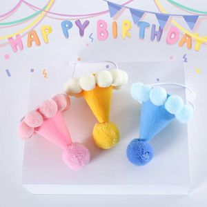 Odzież dla psów 1PC Happy Birthday Hat Dekoracyjne szczeniaki Cat Pet Headband Soft Cap Nekuro dla psów Koty Party Crown Costume