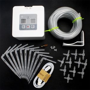 Kit di irrigazione a goccia automatica fai-da-te Timer di irrigazione elettronico Kit sistema di irrigazione automatica da giardino alimentato a batteria USB T200530