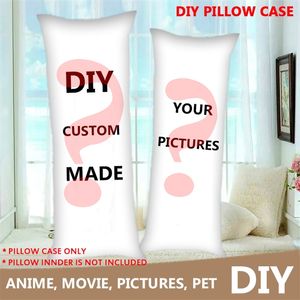 DIY Custom Made Anime Hing Body Pillow Case tryckt bara en för dig Kasta kuddtäckning Hembäddning 220607