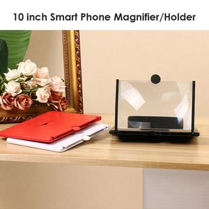 10 inch D Mobiele telefoonhouder Scherm vergrootglas HD Video versterker met opvouwbare houders vergroten glazen smartphone stand beugel