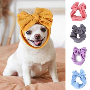 Dog Apparel Fashion Pet Headband Soft Head Cover Cute Bow Headdress Po Props Puppy Dress Up Hat Party Easter Day Decorations 2022Dog