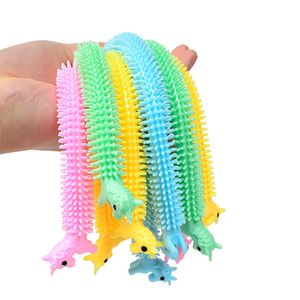 Unicorn Decompress giocattolo spazzatura allungata Novità Caterpillar Pull Rope Oodle Rope