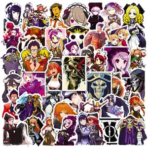 Adesivos de 50pcs de anime Overlord Momonga albedo adesivo para laptop Skateboard Skateboard adesivo Diy Toy Decals