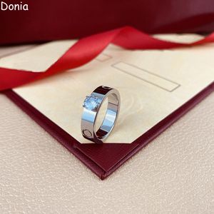 Donia Jewelry Luxusring übertriebene europäische und amerikanische Mode großer Diamant-Titan-Mikroset-Zirkon-Kreativdesigner mit Box