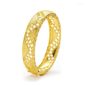 Bangle 24k Fine Gold Armband Bangles For Women Dubai Etiopiska armband Afrikanska smycken Arab Mellanöstern Trum22