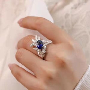 Anéis de casamento RUZZALLATI LUZULO FEMANO RELO AZUL AZUL ZIRGON PEADA DE PEDADE VINTAGE ANEL RING MULHERES PROMECIMENTOS DE JOIXAS RITA22