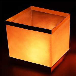 1 Pcs ing Floating Water Lantern With Candle Home Birthday Decoration Chinese Paper Square Lanterns Party Supplies 220629