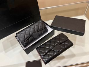 2022 portamonete portamonete di lusso di alta qualità porta carte multifunzionale in pelle nera borsa di design calda all'ingrosso donna moda titolari