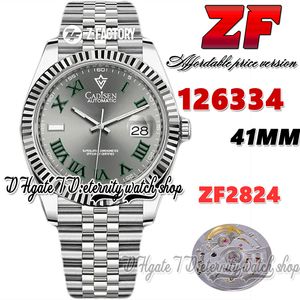 ZF ZF126334 ETA 2824 ZF2824 Automatic Mens Watch 41 -мм рифтовая панель -серый цифер
