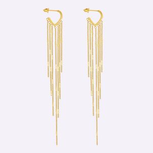 Stud Ins Vintage Stainless Steel Long Tassel Earrings For Women Golden 18K Heart Dangle 2022 Autumn WinterStud