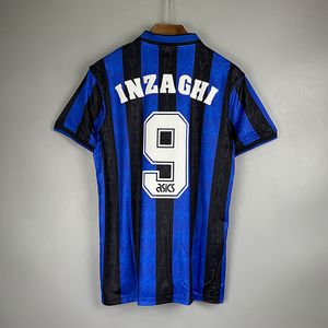 1996 97 Retro Jersey Jersey Atalanta Jersey 9 Inzaghi Homens Camisa de Futebol Clássico