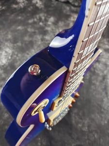 2022E-Gitarre, Blaubeer-Tigermuster mit Farbverlauf, Mahagonikorpus, Palisandergriffbrett, auf Lager