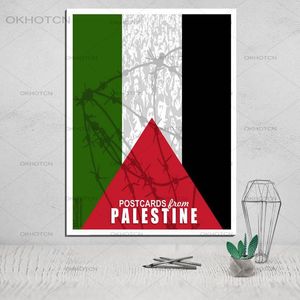 Paintings Palestine Canvas Poster Painting Giclee Art Print Peace Holy Land Palestinian Keffiyeh Olp Picture Swords Into Plowshares