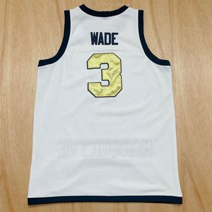 Chen37 Rzadka koszulka do koszykówki mężczyzn Młodzież Kobiety Vintage Dwyane Wade 3 Marquette High School Size S-5xl Niestandardowe nazwisko lub numer